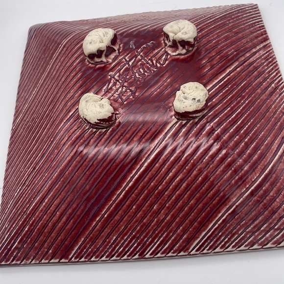 *sold* Mcm boho trinkets dish. mcm ashtray studio pottery retro hippy Egyptian - Picture 3 of 5